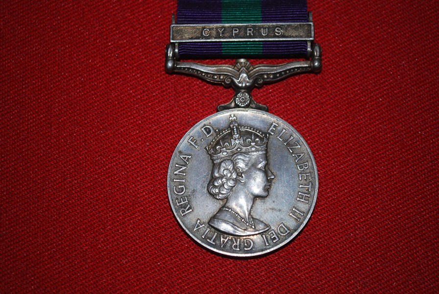 BRITISH GENERAL SERVICE MEDAL CYPRUS BAR-SOLD