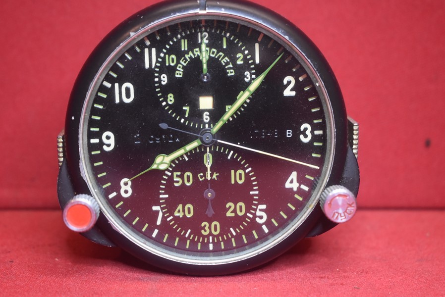 RUSSIAN MIG JET PILOTS CLOCK-SOLD