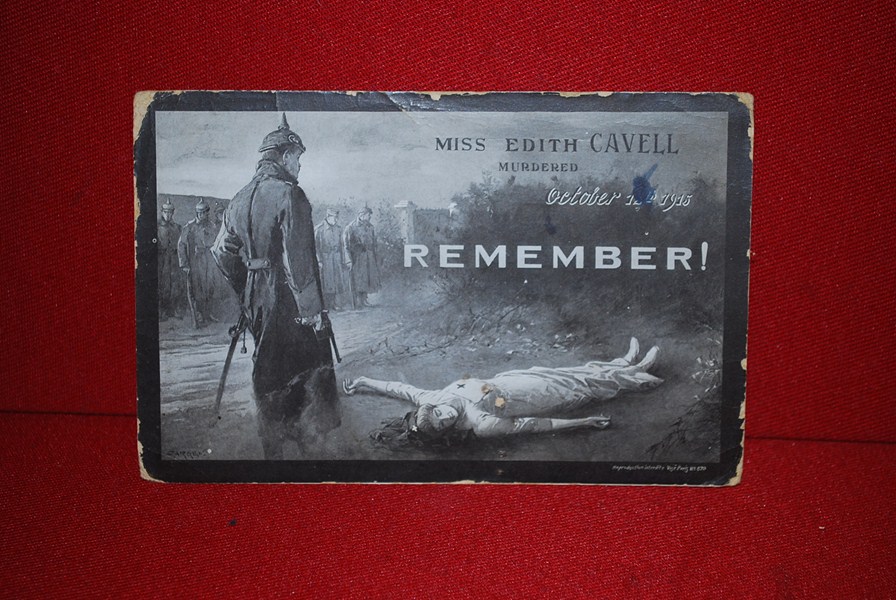 WW1 BRITISH POSTCARD EXECUTION OF EDITH CAVELL-SOLD