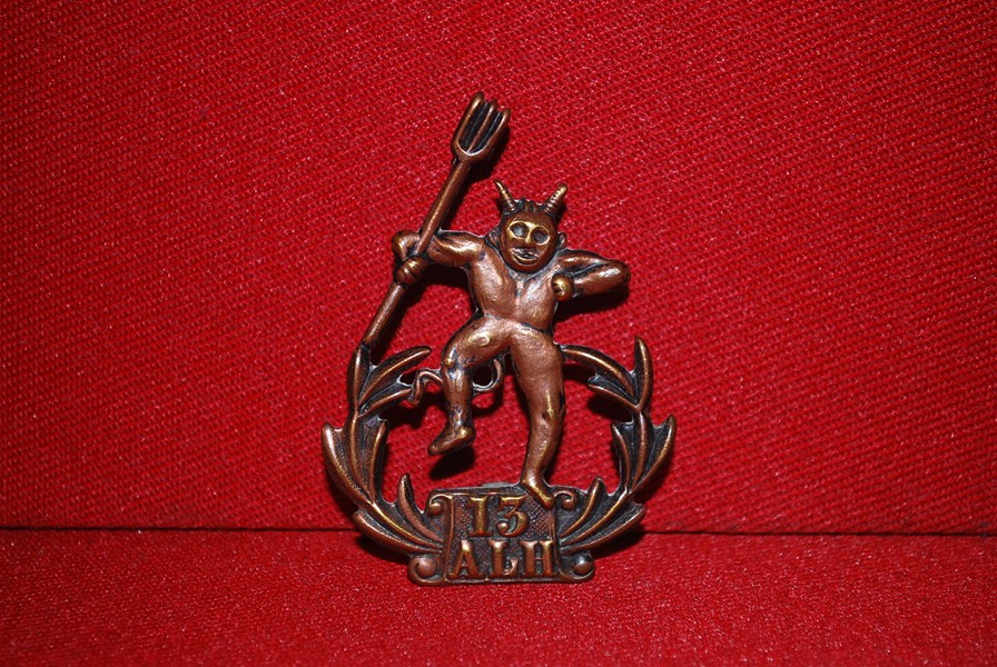 13 AUSTRALIAN LIGHT HORSE HAT BADGE-SOLD