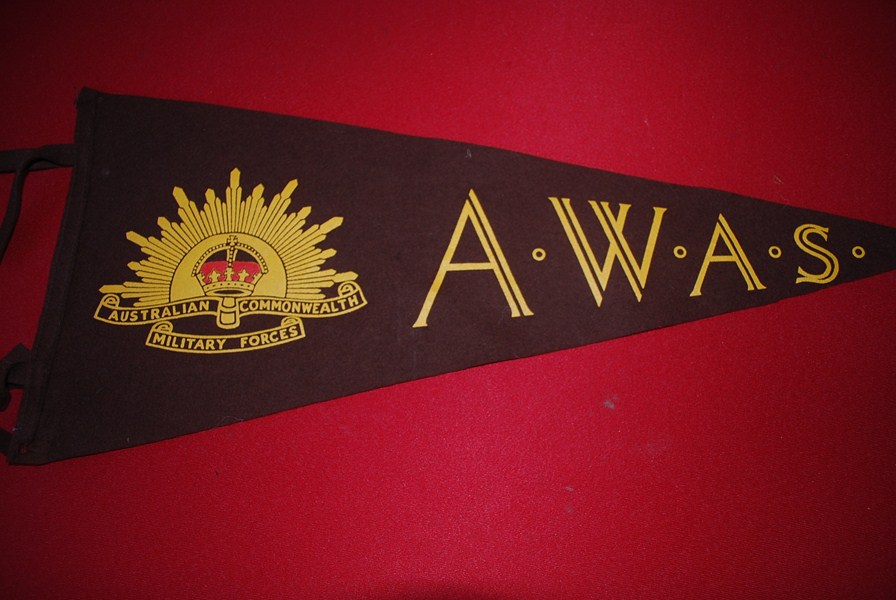 WW2 AUSTRALIAN AWAS FELT PENNANT-SOLD