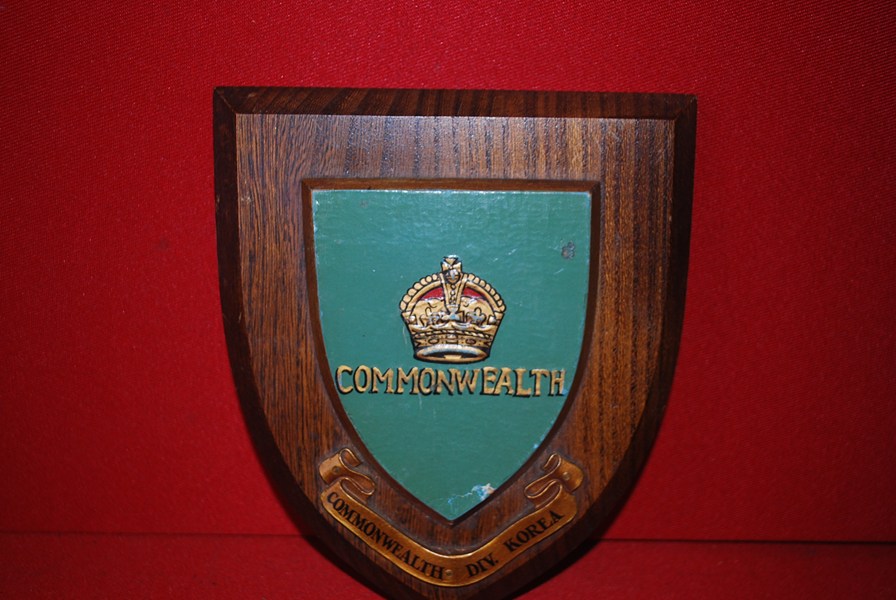 COMMONWEALTH DIVISION KOREA WALL PLAQUE-SOLD