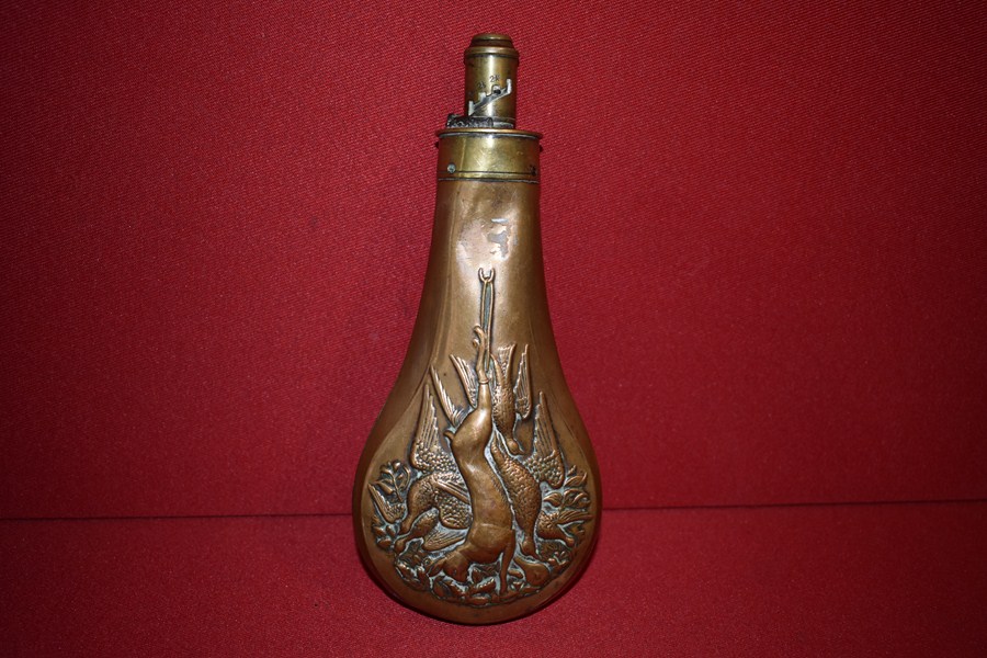 BRASS POWDER HORN. b-SOLD