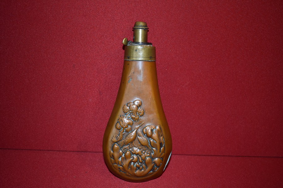 BRASS POWDER HORN. f-SOLD