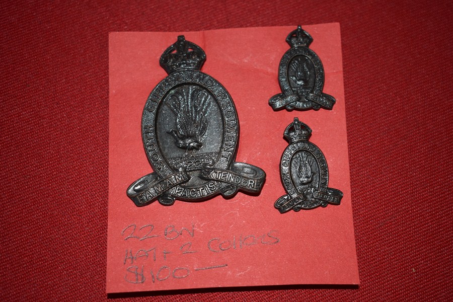 AUSTRALIAN ARMY BADGES 22 BN (SOUTH GIPPSLAND REGT) 30-42