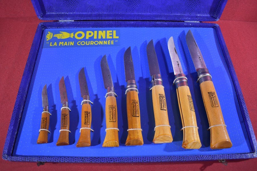 OPINEL CASED SALESMANS SAMPLE BOARD-SOLD