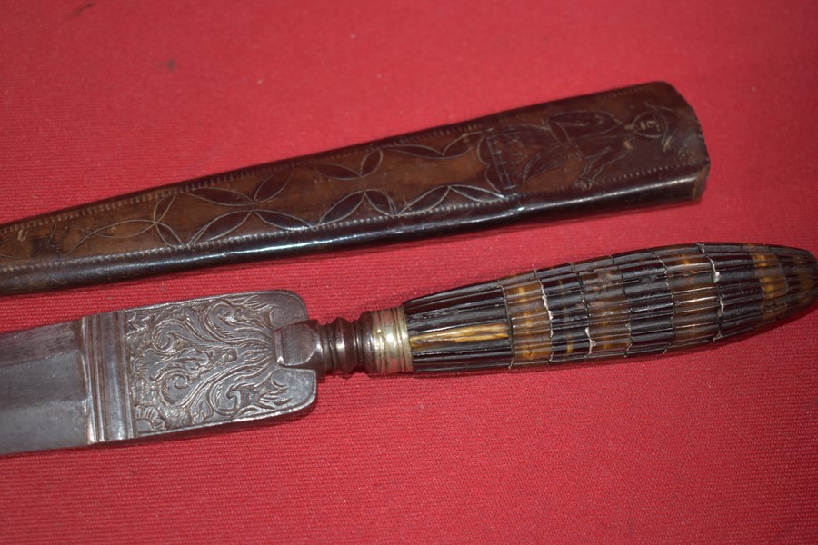 19TH CENTURY MEDITERRANEAN DAGGER AND SCABBARD-SOLD