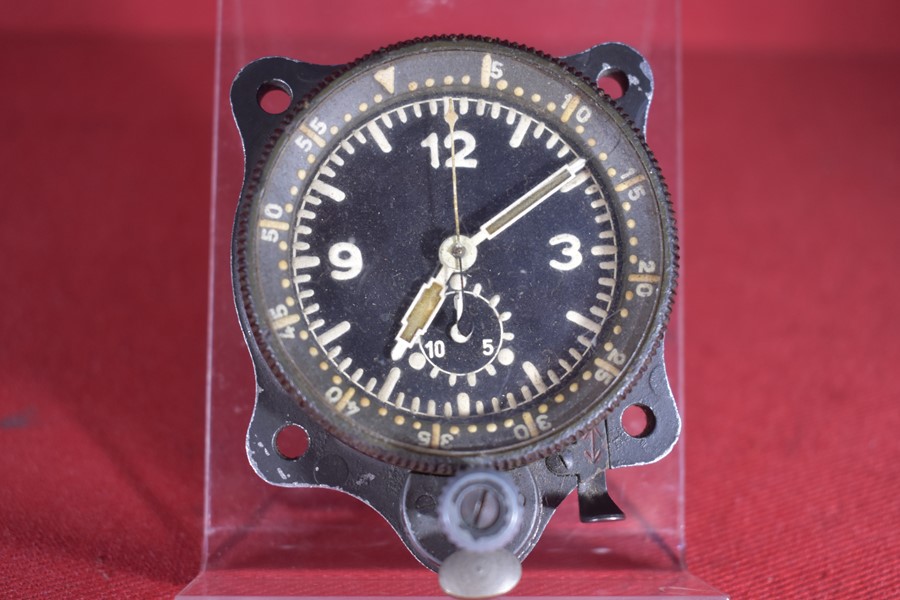 WW2 GERMAN LUFTWAFFE JUNGHANS COCKPIT CLOCK-SOLD