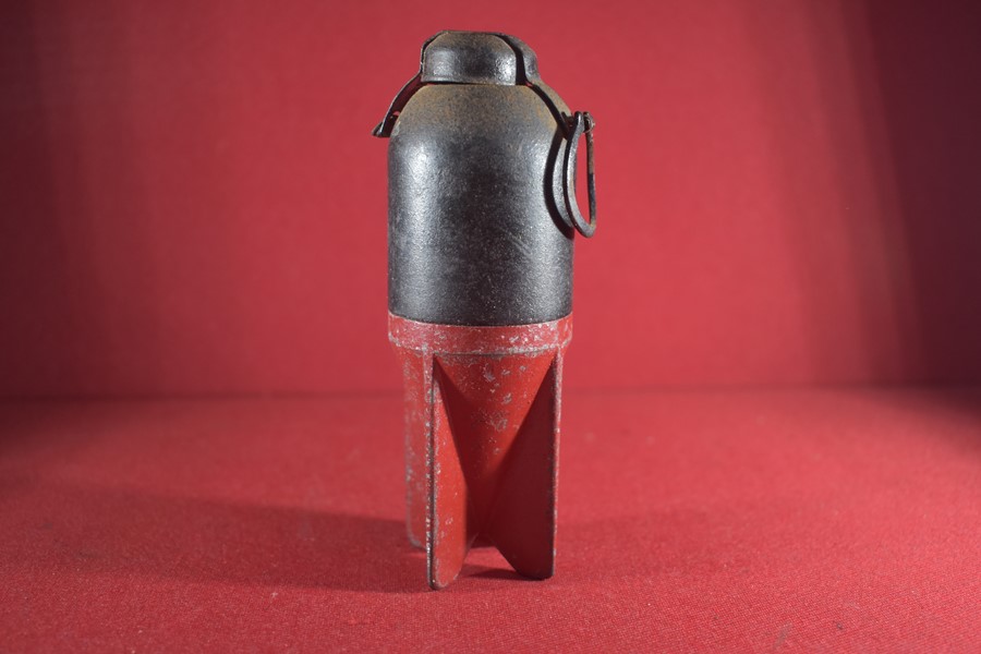 WW2 ITALIAN M35 RED DEVIL GRENADE- DE ACTIVATED-SOLD