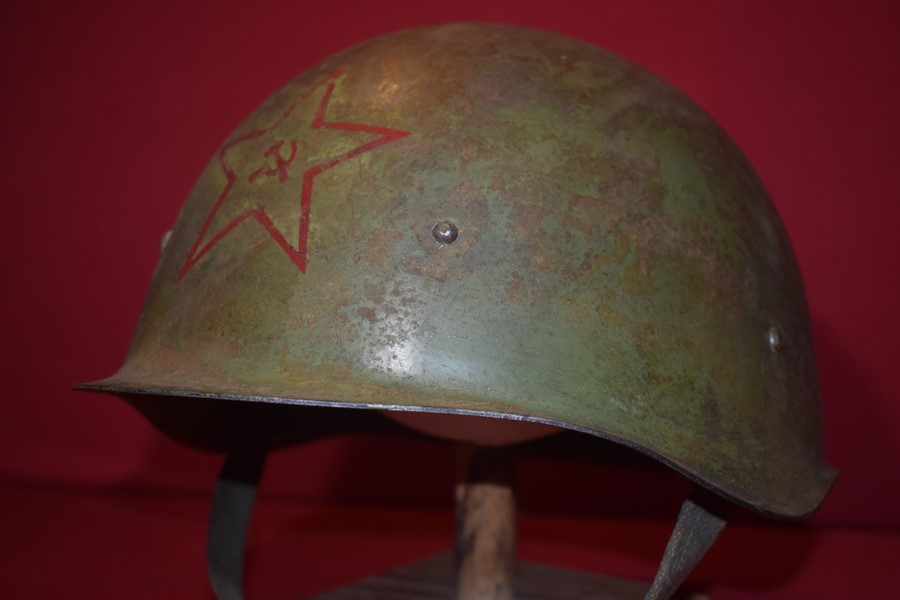 WW2 RUSSIAN SSH39 HELMET DATED 1942-SOLD