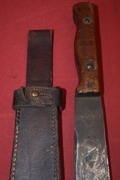 WW2 BURMA CAMPAIGN CHINDIT REGIMENT DAH-TYPE MACHETE AND SCABBARD