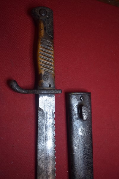 WW1 GERMAN 98/05 SAWBACK BUTCHER BAYONET.-SOLD