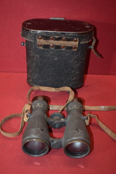 WW1 GERMAN OFFICERS CASED BINOCULARS-SOLD