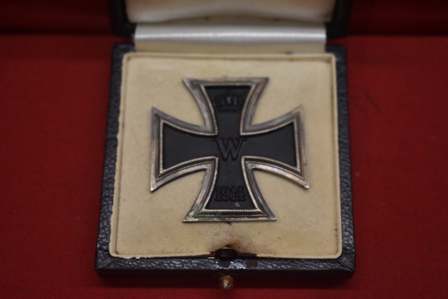 CASED WW1 GERMAN IRON CROSS FIRST CLASS-SOLD...