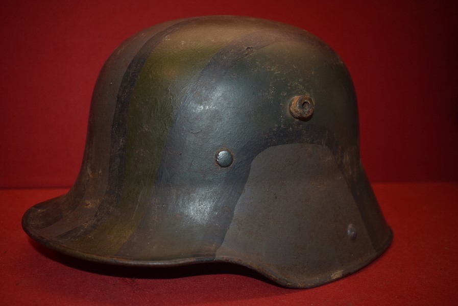 GERMAN WW1 M16 CAMO FINISH HELMET-SOLD