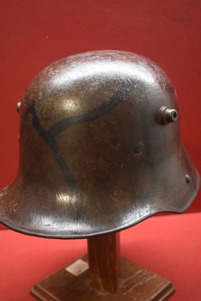 WW1 GERMAN M16 COMBAT HELMET WITH CAMO FINISH-SOLD