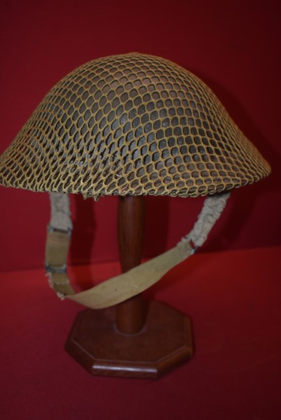 WW2 AUSTRALIAN HELMET WITH NET COVER-SOLD