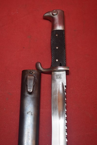 WW1 GERMAN KS98 SAWBACK BAYONET BY  W.K & C-SOLD