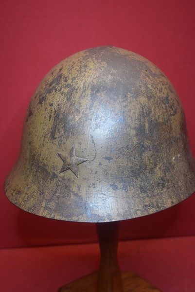 WW2 JAPANESE MODEL 32-TYPE 90 HELMET WITH LINER.-SOLD