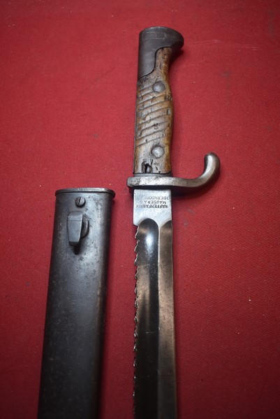 WW1 IMPERIAL GERMAN M98/05 SAWBACK BUTCHER BAYONET-SOLD