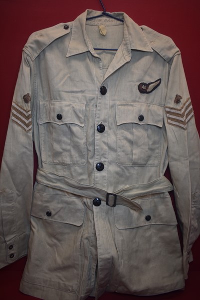 WW2 AUSTRALIAN RAAF AIR GUNNERS TROPICAL AIRTEX TUNIC