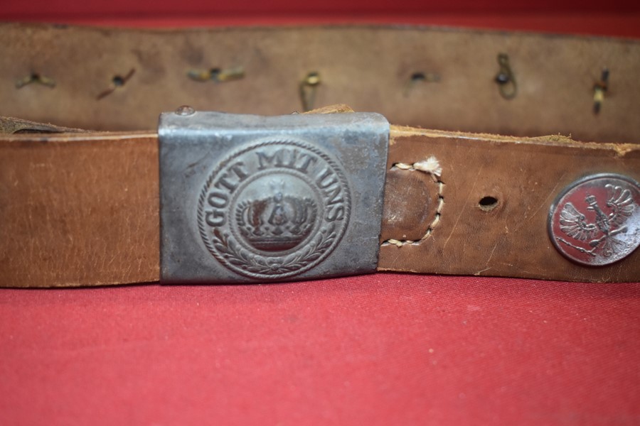 WW1 GERMAN SOLDIERS MEMORY BELT AND BUCKLE.