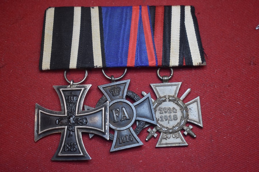 WW1 IMPERIAL GERMAN OLDENBURG, IRON CROSS 3 MEDAL GROUP