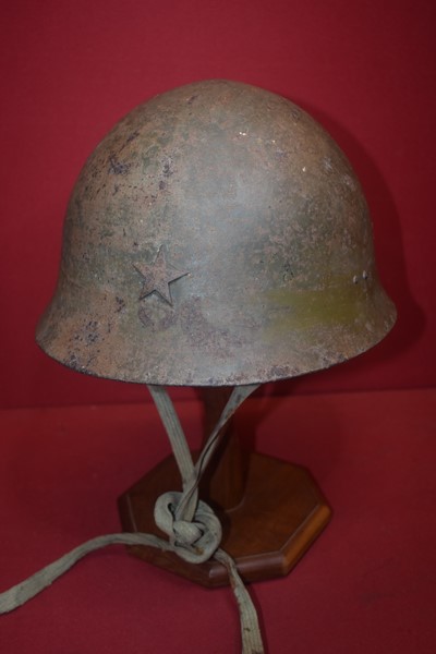 WW2 JAPANESE TYPE 90 HELMET COMPLETE WITH LINER-SOLD