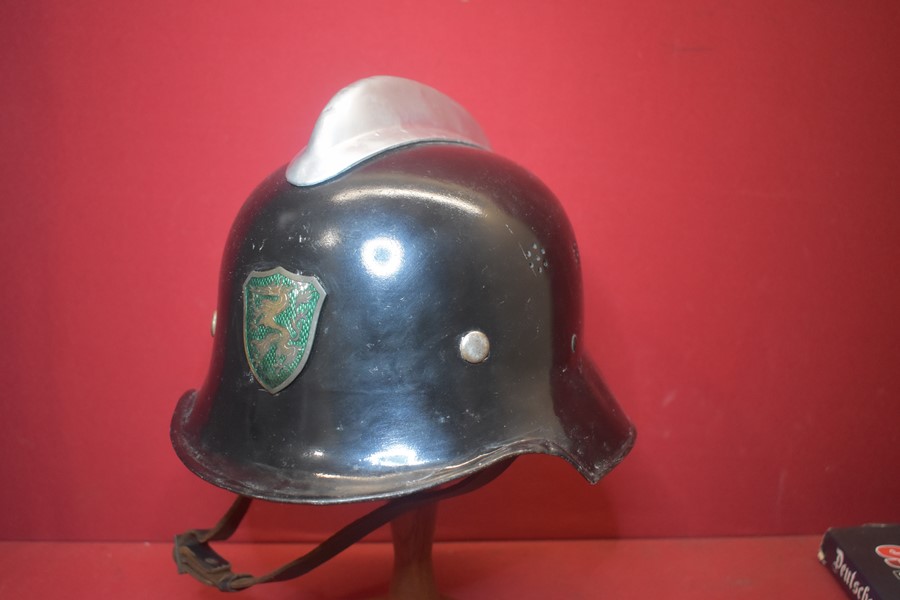 WW2 GERMAN FIREMANS HELMET POSSIBLY BULGARIAN ISSUE