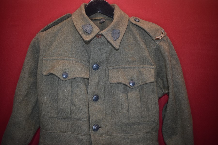 WW2 AUSTRALIAN ARMY SOLDIERS TUNIC DATED 1942-SOLD