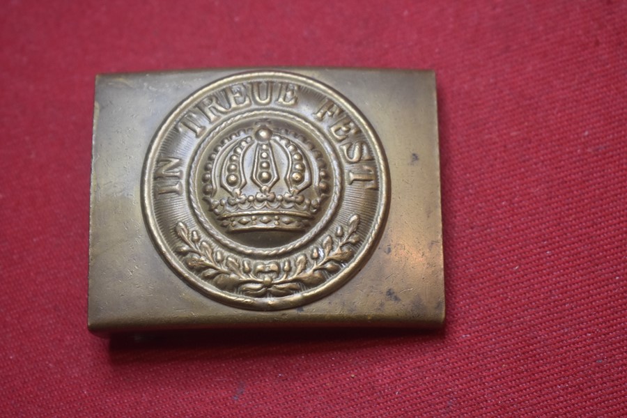 WW1 GERMAN BAVARIAN BELT BUCKLE ALL BRASS