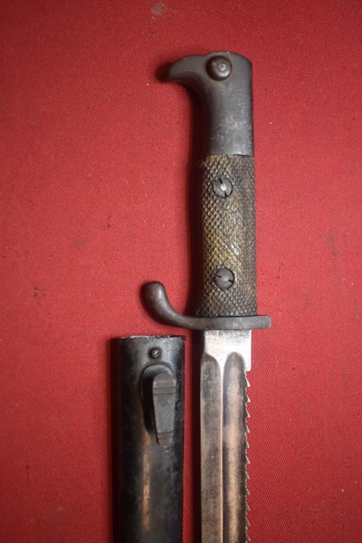 WW1 IMPERIAL GERMAN KS98 SAWBACK DRESS BAYONET FIELD USE VERSION.-SOLD