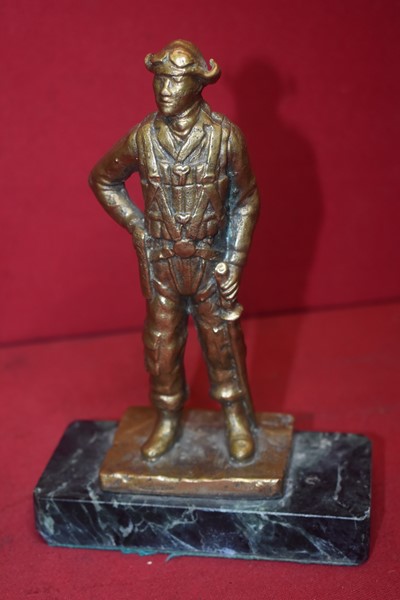 WW2 JAPANESE PILOTS BRONZE DESK ORNAMENT