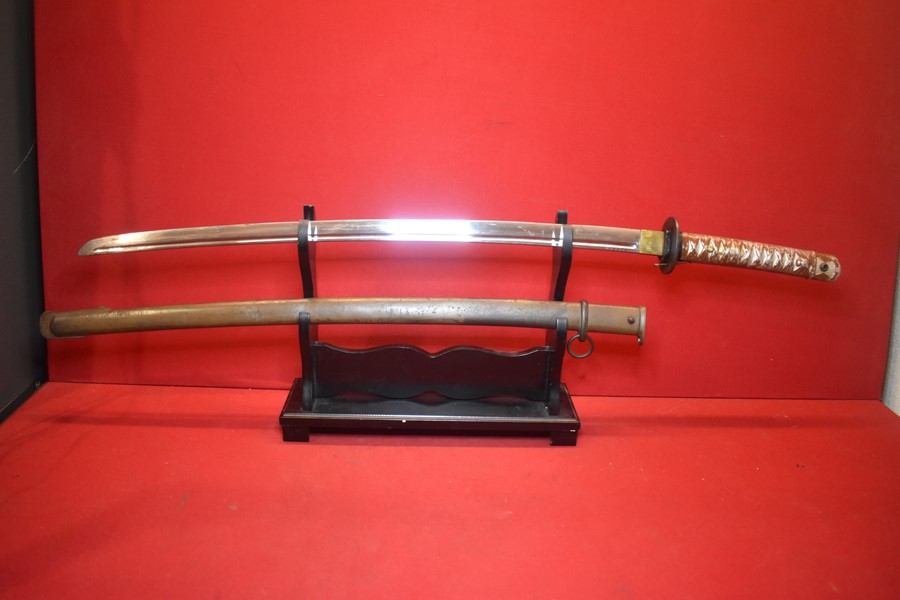 WW2 JAPANESE NCO SHIN GUNTO SWORD, LATE WAR-ON HOLD JT