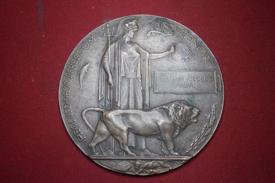 WW1 AUSTRALIAN DEATH PENNY (PLAQUE) KIA GALLIPOLI 15 BATTALION