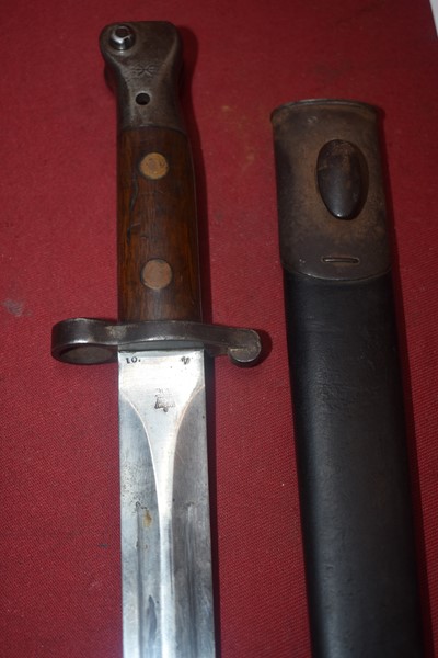 BRITISH ARMY 1888 LEE METFORD BAYONET & SCABBARD ISSUED 1901-SOLD