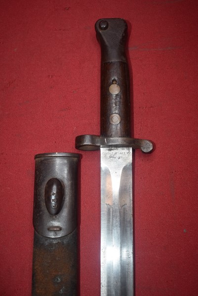 PATTERN 1888 BAYONET WITH ORIGINAL MATCHING NUMBERED SCABBARD 