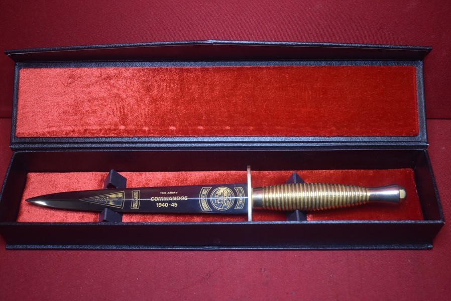 FAIRBAIRN-SYKES BOXED COMMEMORATIVE COMMANDO DAGGER BY J. NOWILL AND SONs