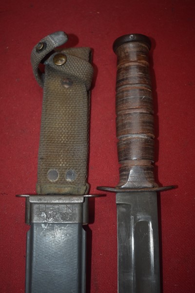 WW2 USN KA-BAR FIGHTING KNIFE MARK 2