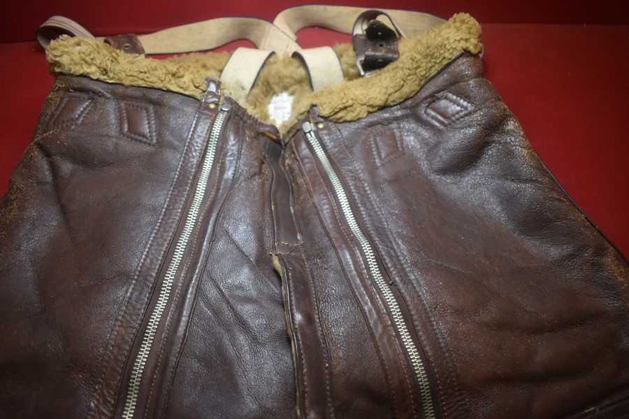 WW2 BRITISH RAF BOMBER CREW SHEEPSKIN LINED TROUSERS