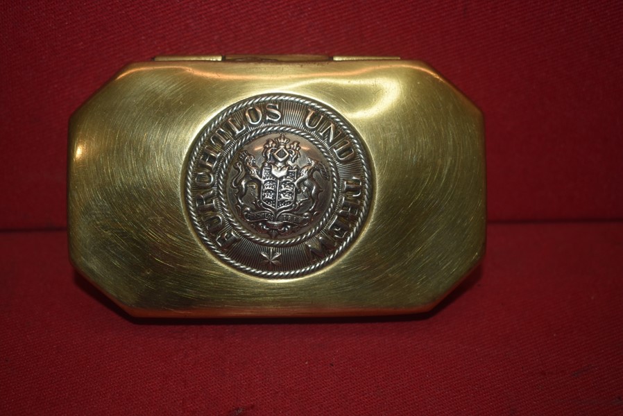 WW1 GERMAN TRENCH ART TOBBACO TIN.