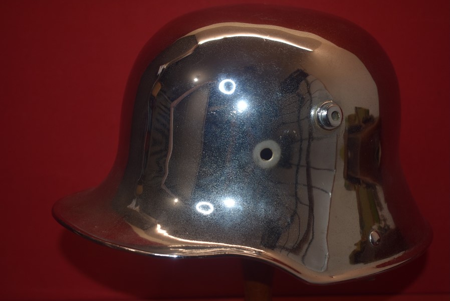 WW1 GERMAN HELMET CHROMED BIKERS SPECIAL