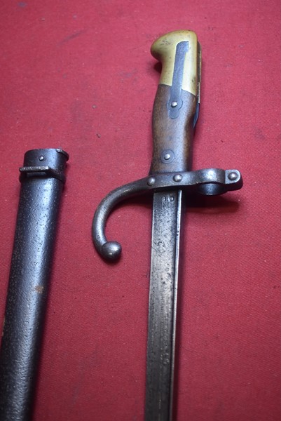 1874 PATTERN FRENCH GRAS SWORD BAYONET AND SCABBARD-ON HOLD