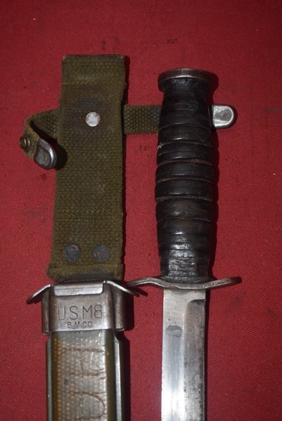 WW2 US COMBAT USED M3 FIGHTING KNIFE BY UTICA