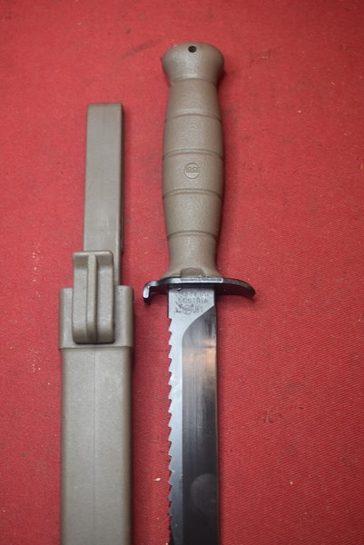 AUSTRIAN ARMY KM78 FIGHTING/SURVIVAL KNIFE BY GLOCK-SAWBACK VERSION.